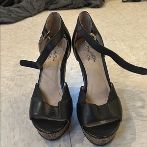 Seychelles Black Peep-Toe Heels